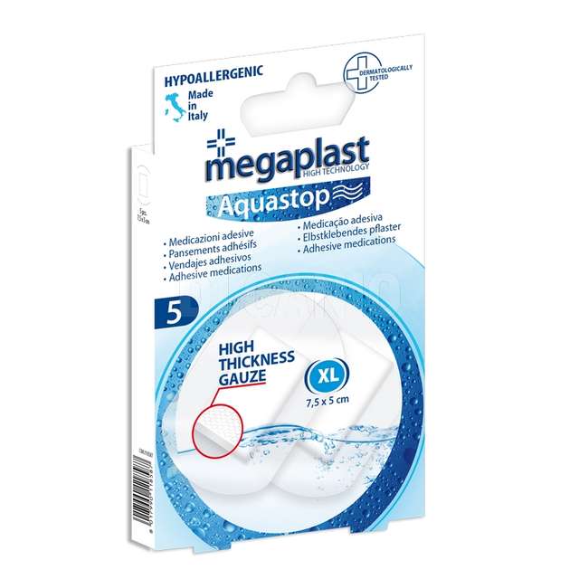 Cerotti aquastop 5 pz formato xl 5cmx7,5cm impermiabile megaplast - Principale