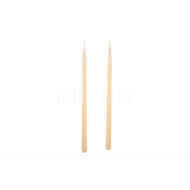 Coppia candele a stelo lucid h. cm 39 colore avorio mercury 92948 - Principale