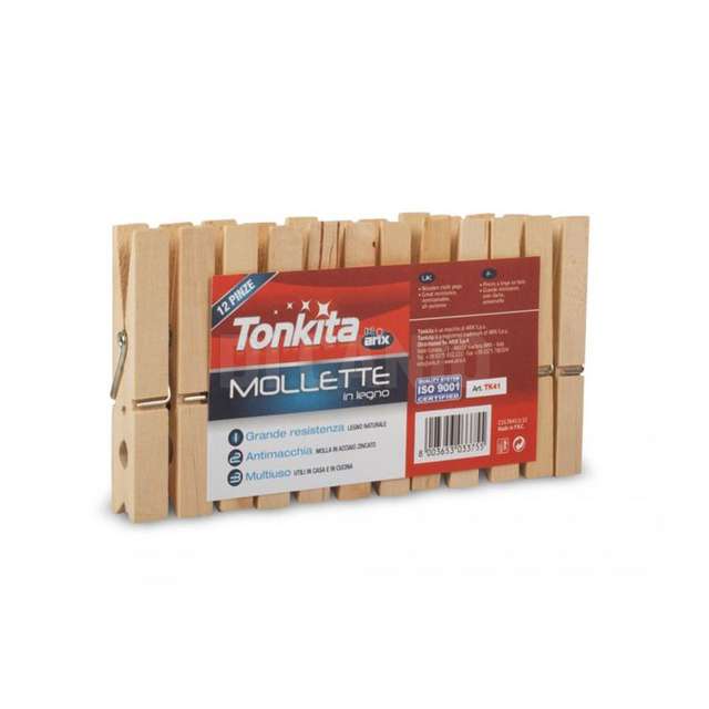 Tonkita 12pz mollette legno - Principale