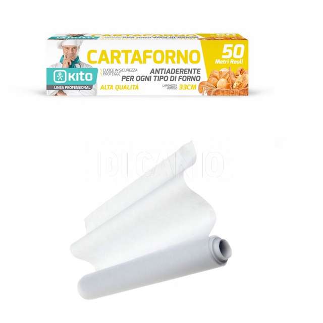Rotolo carta forno profes. 50 mt.33 cm. 45 gr kito caf50mm33 - Principale