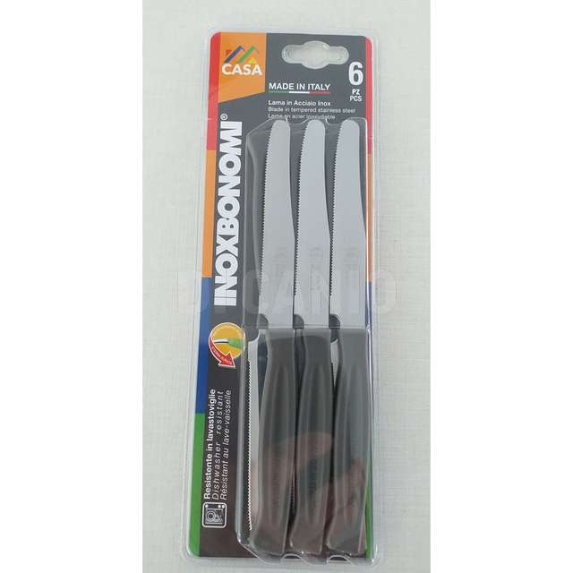 Blister 6 pz. coltello tavola bivalva tortora bonomi - Principale