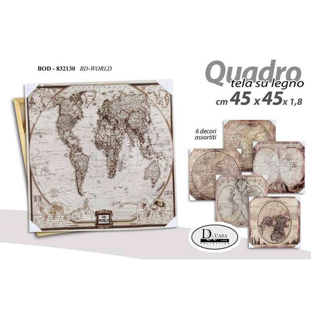 Quadro assortito 45x45x1,8cm - Principale