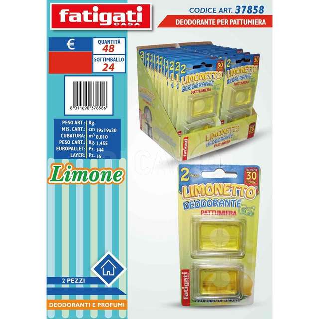 Deodorante x pattumiera 2pz.limone - Principale