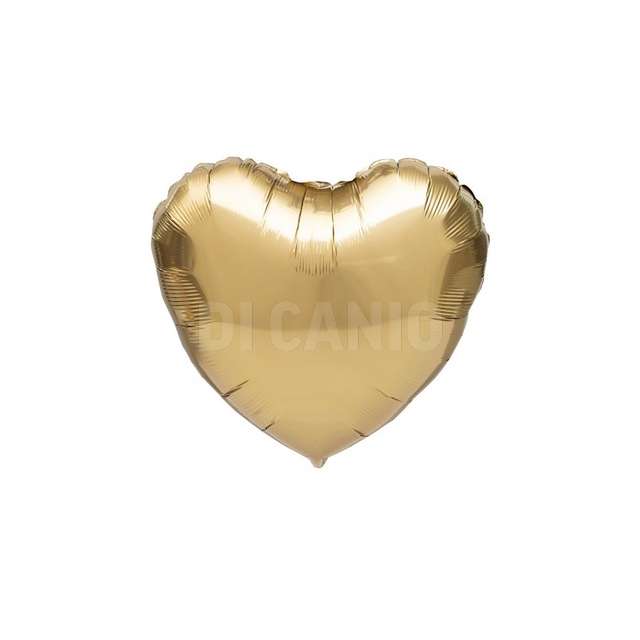 Pallone mylar cuore oro dm.45 - Principale
