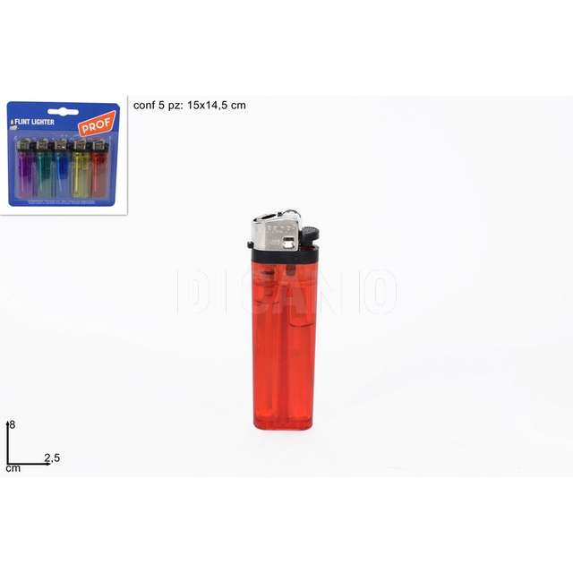 Accendini pietrina colorati set 5pz - Principale