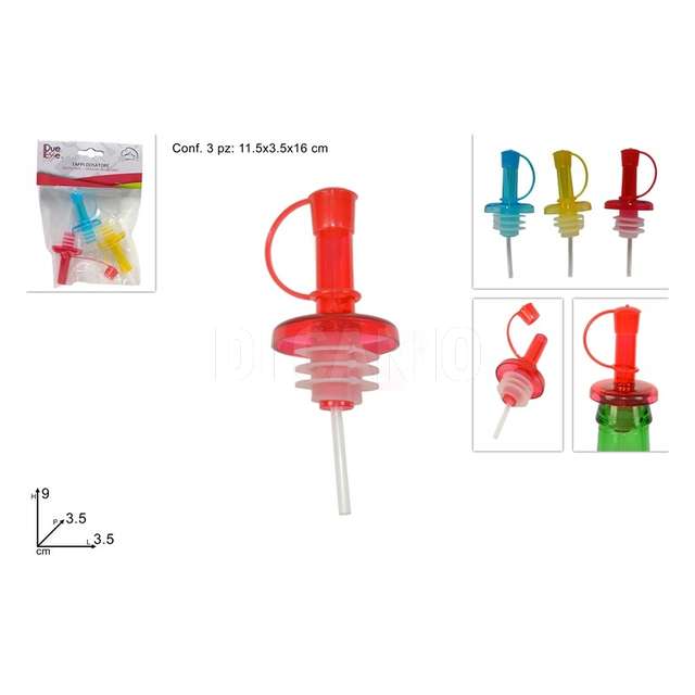 Tappi dosatori colorati set 3pz - Principale