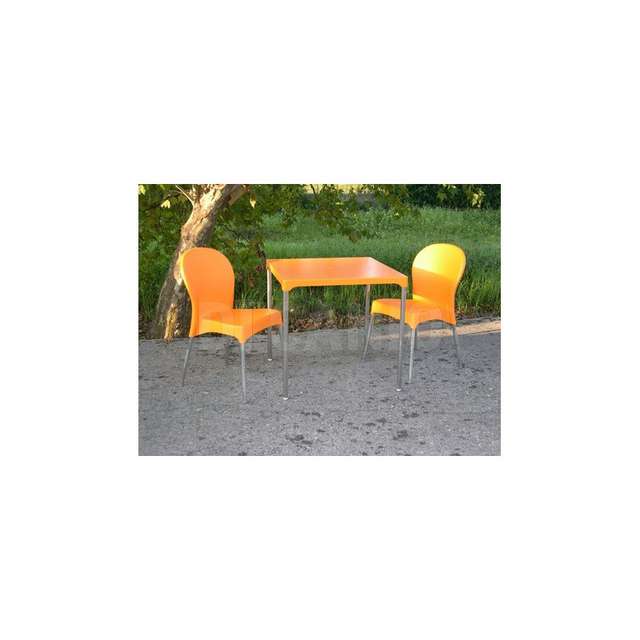 Tavolo ermes c_gambe all. quad. arancione proservice - Principale