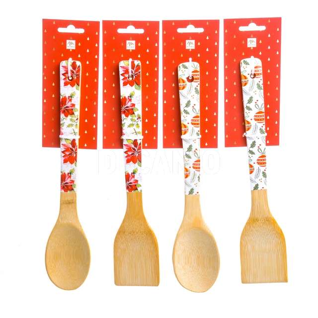 Mestolo da cucina in bambu 30x6xh.0.8 cm design e forme ass - Principale