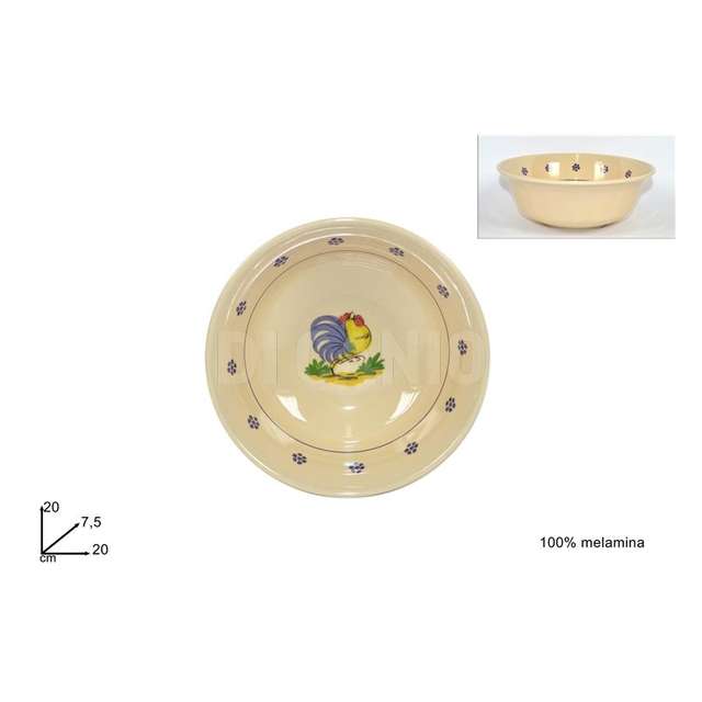 Coppa melamina gallo cm.20x7.5 - Principale
