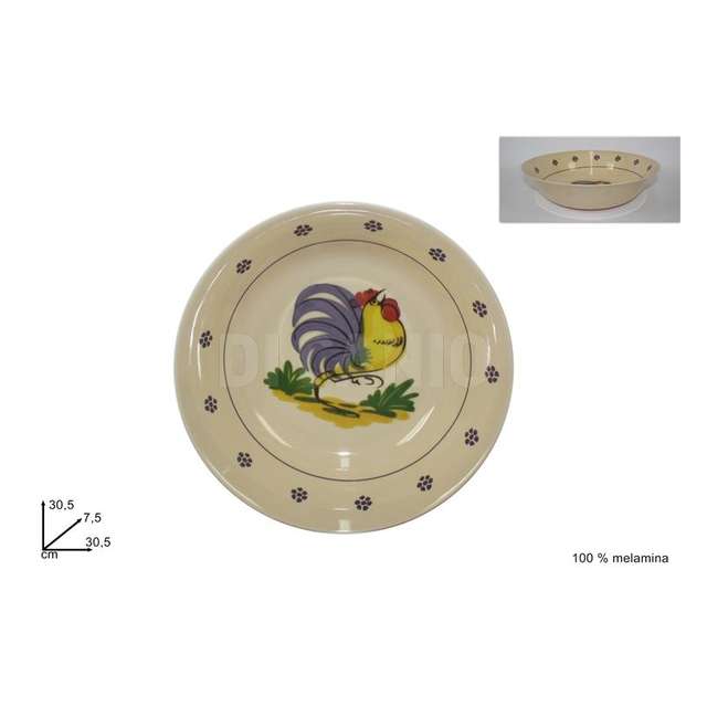 Coppa melamina gallo cm.30.50x7.5 - Principale