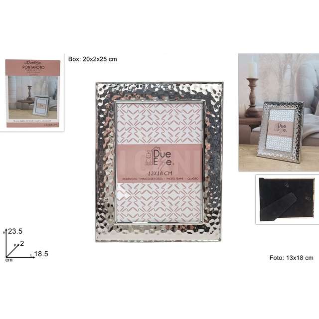 Cornice portafoto cm.13x18 color argento - Principale
