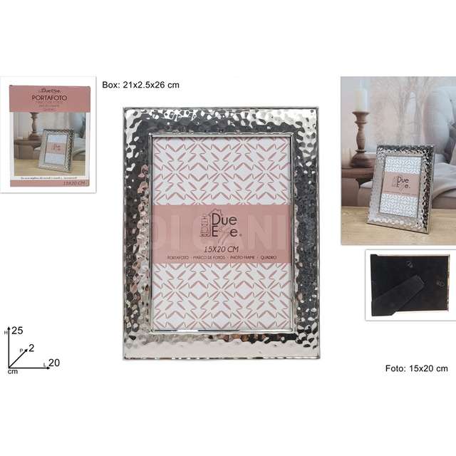 Cornice portafoto cm.15x20 color argento - Principale