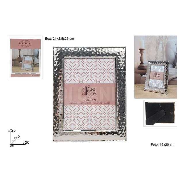 Cornice portafoto cm.15x20 color argento - Principale
