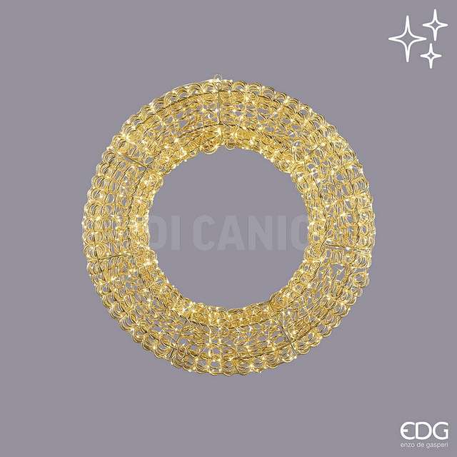 Corona led curly 960microled d.70 ip44 oro - Principale