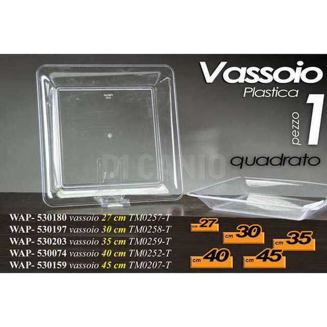 Vassoio quad 35x35cm trasp tm0259_t gicos - Principale