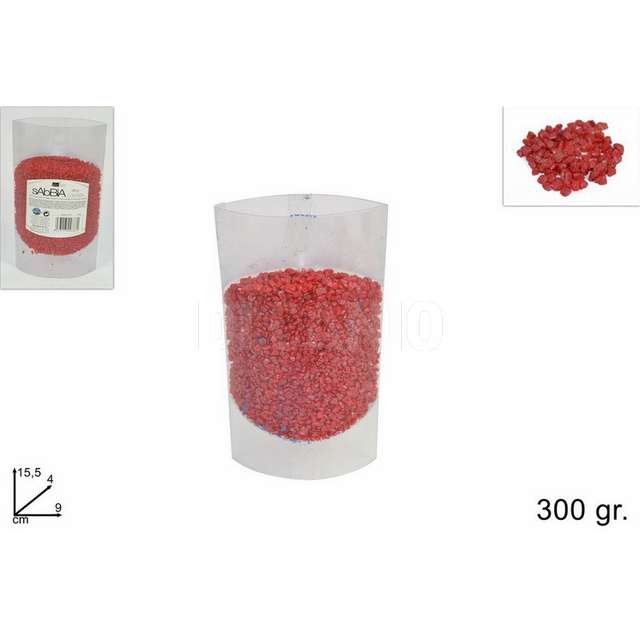 Sabbia colorata 300gr box pvc rosso d.e. - Principale