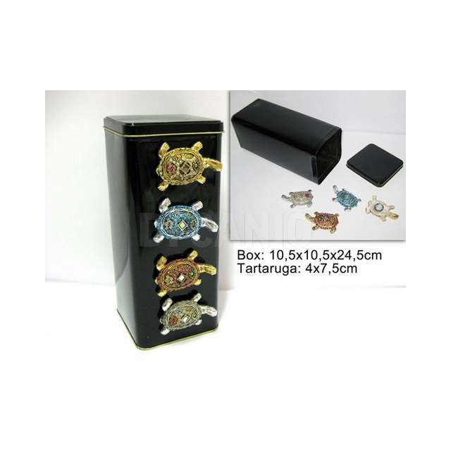 Barattolo calamite c_strass tartaruga (36_216) due esse. - Principale