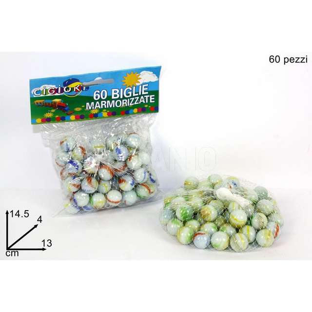 Biglie set 60pz marmo due esse - Principale
