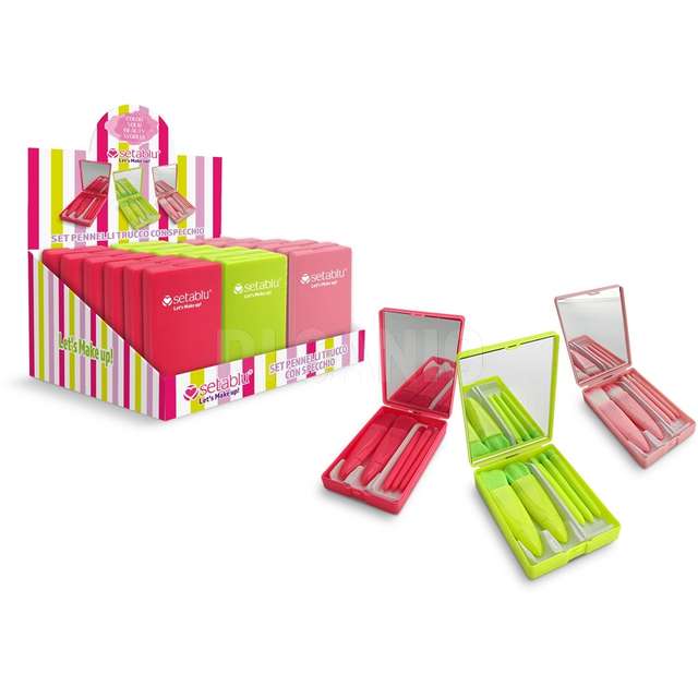 Set pennelli make up 5pz con box +mirrorin display - Principale