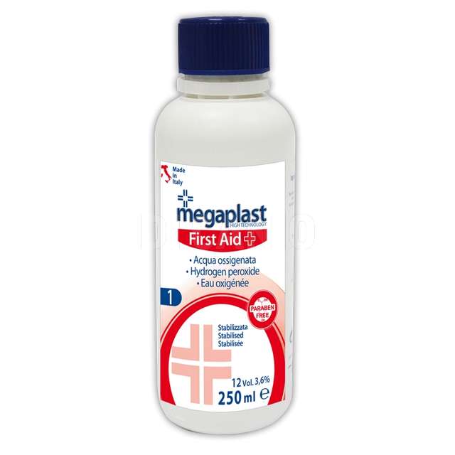 Acqua ossigenata 250ml first aid megaplast - Principale