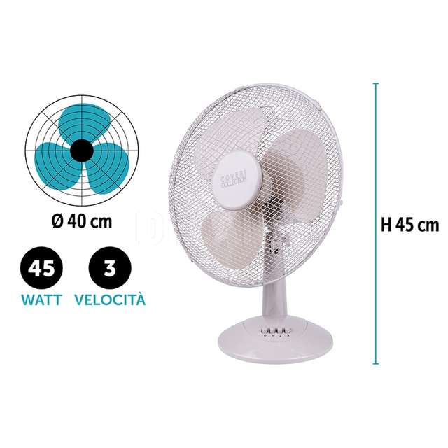 Ventilatore da tavolo d.40 45w sabbiaia - Principale
