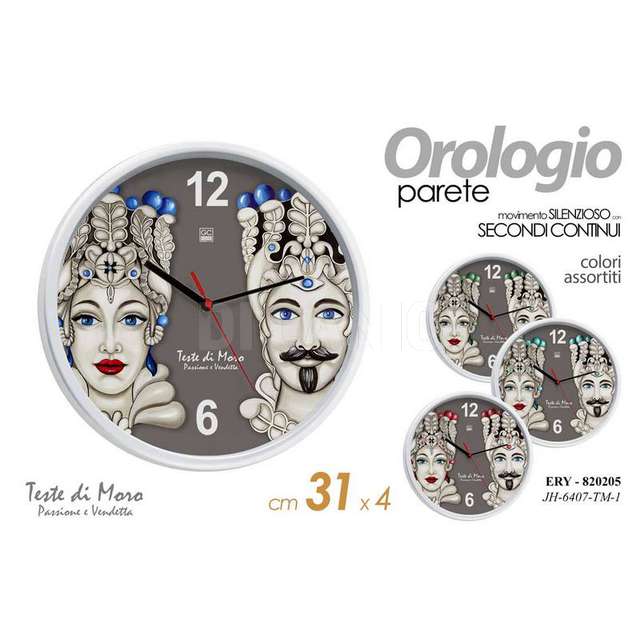 Orologio teste di moro cm.31 - Principale