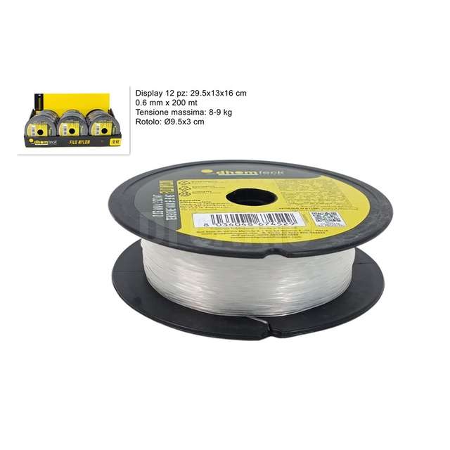 Rotolo filo nylon 0.6mmx200mt - Principale