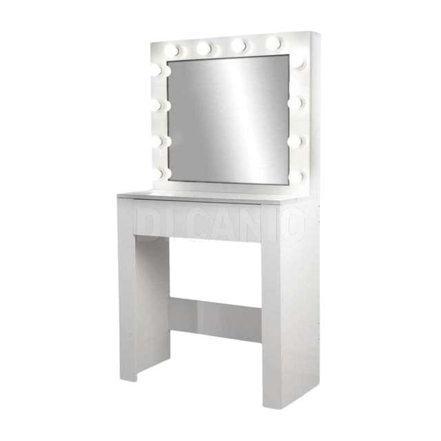 Consolle tavolo 12 luci led postazione trucco specchio - Principale