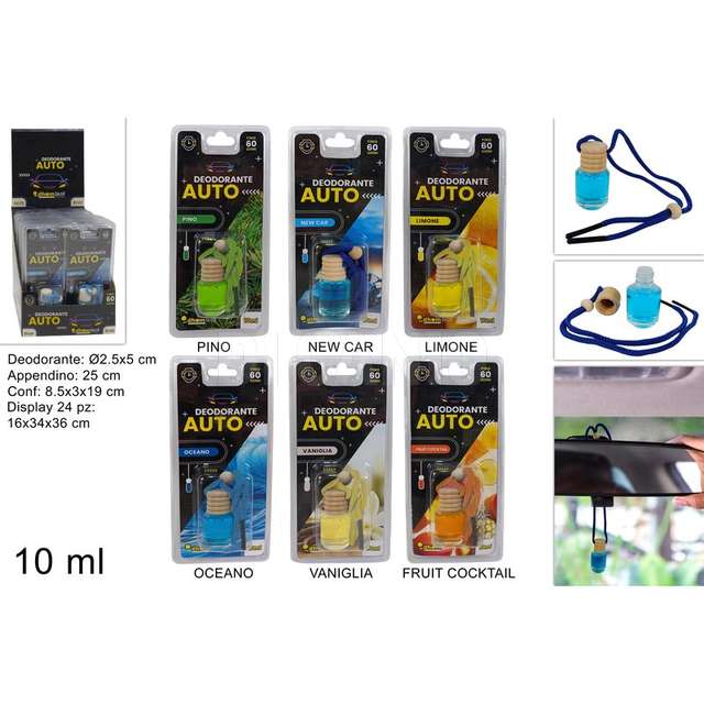 Deodorante 10ml per auto fragranze assortite in display - Principale