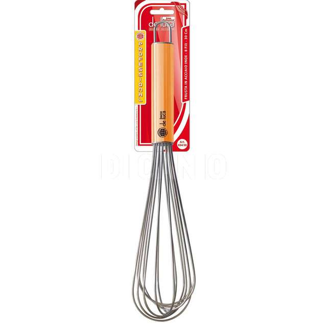 Frusta acciaio inox 8 fili cm.30 professional de luca.-694-30- - Principale