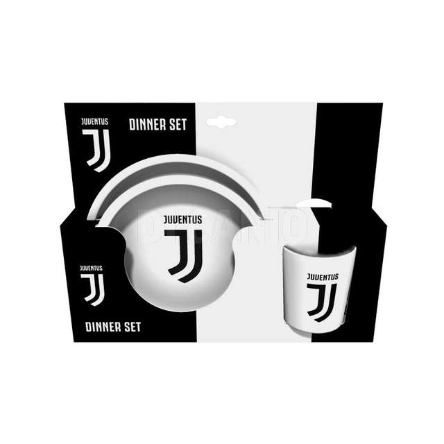 Set piatto piano+fondo+bicchiere juventus - Principale