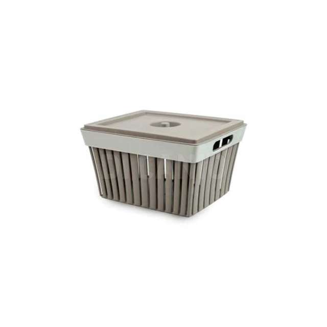 Vaschetta con coperchio doga cappuccino cm 2,6 x 27,5 x 80 h - Principale