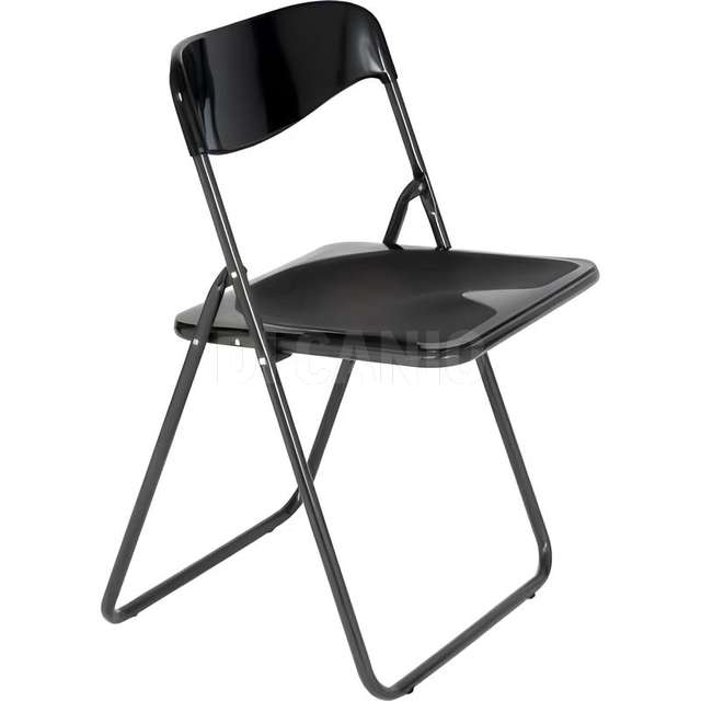 Sedia pieghevole poker flamingo nera - Principale