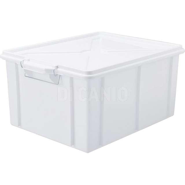 Cassetta box con coperchio cm.50x40x26 bianco lt.40 - Principale