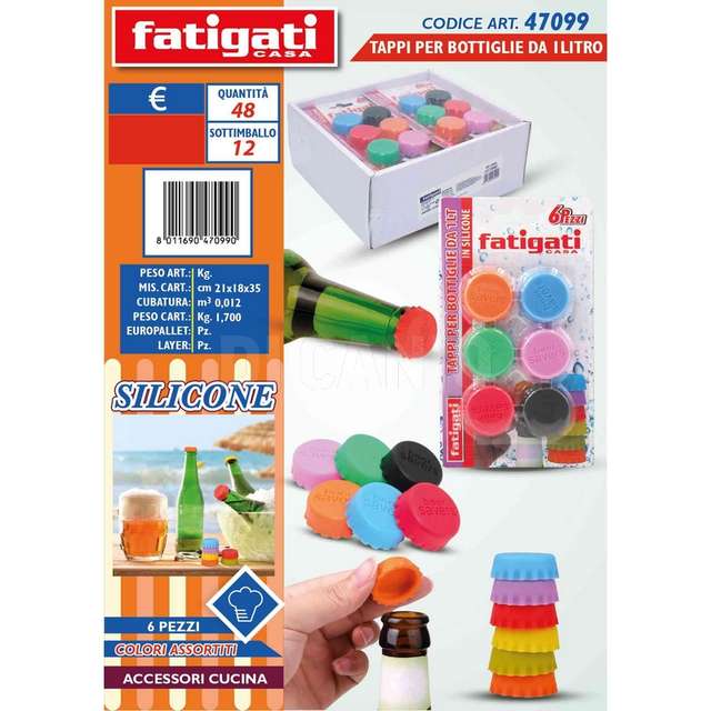 Tappi x bottiglie 1lt in silicone 6 - Principale