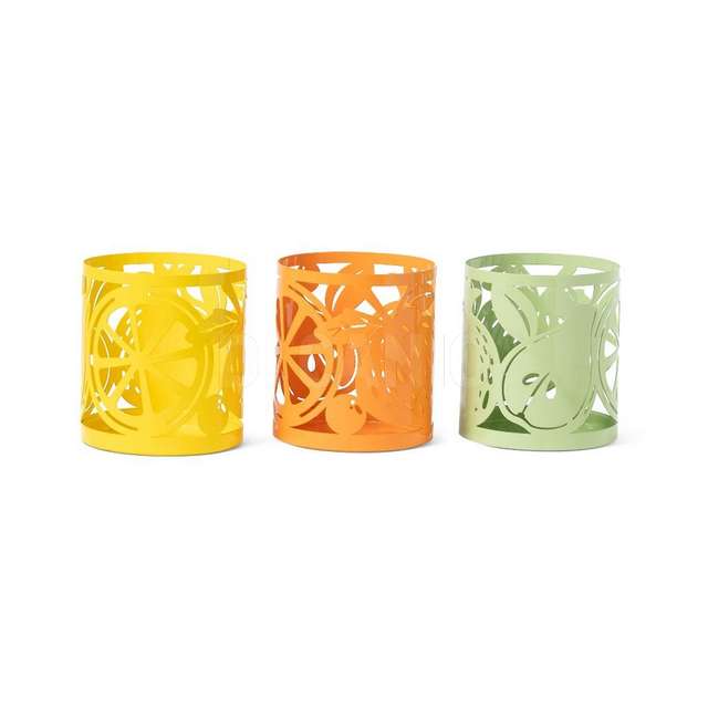 Portaposate in metallo decorato d.11xh.12 cm colori assortiti - Principale