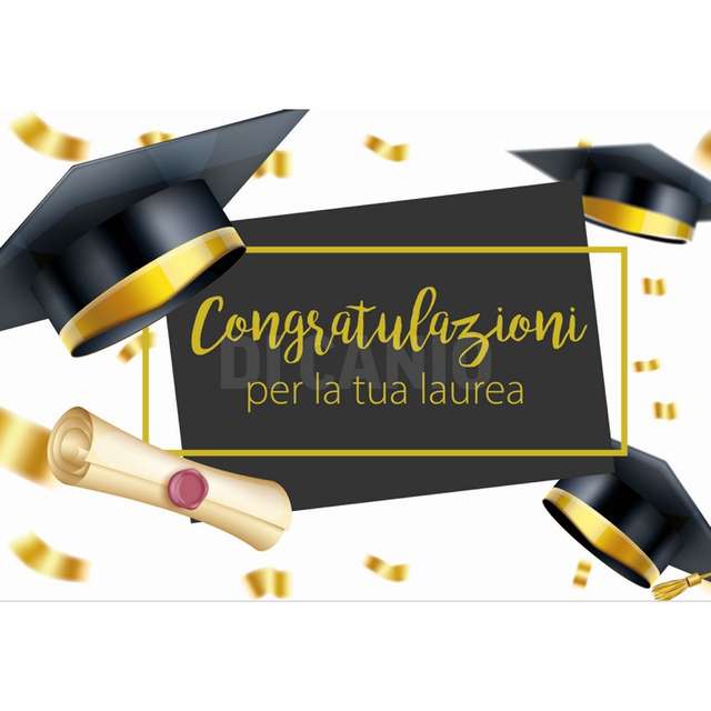 Bigliettino augurale laminato congratulazuioni laurea - Principale