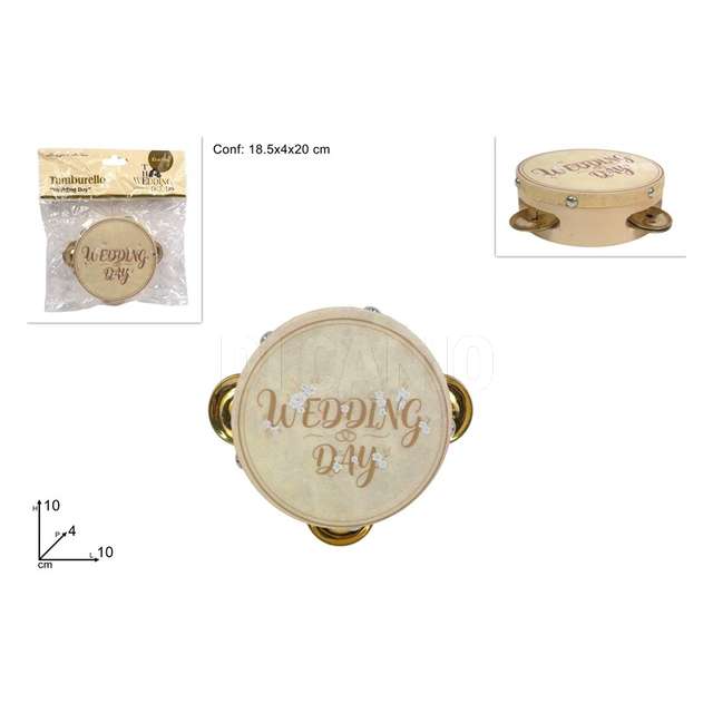 Tamburello 10cm wedding day - Principale