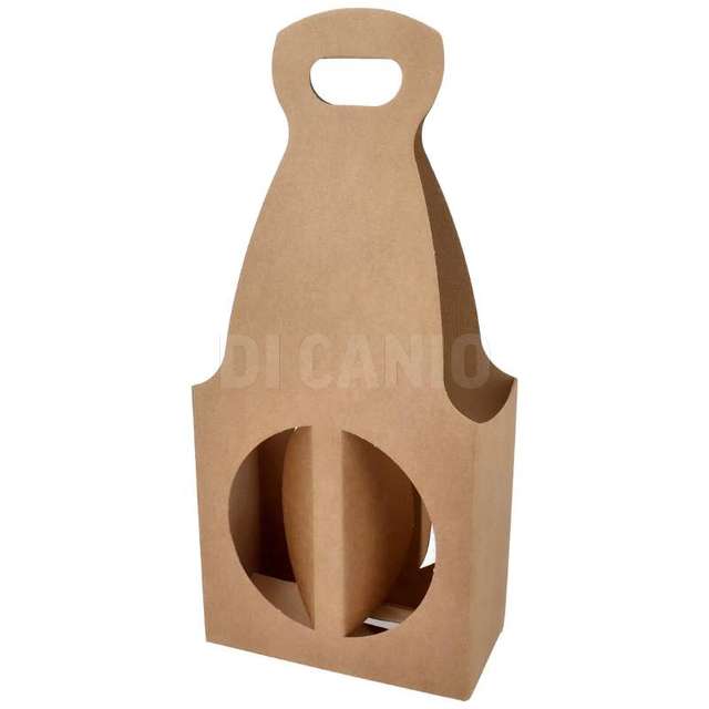 Scatola cartone portabottiglie 2 bottiglie cm.20.5x10.5x45.5 - Principale