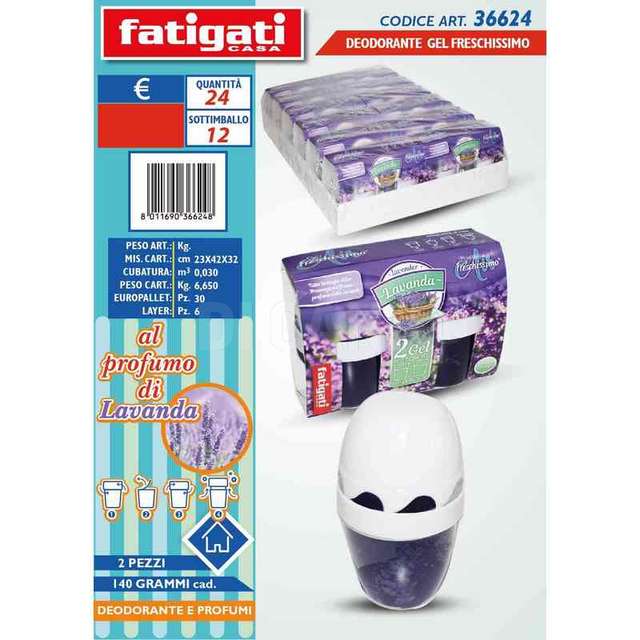 Deodorante gel 140 gr. 2 pz lavanda freschissimo - Principale
