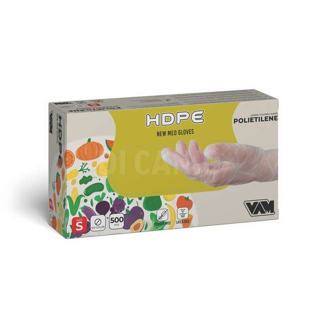 Conf. 500 pz guanti monouso in hdpe - Principale