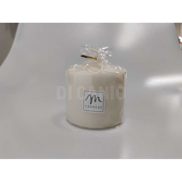 Candela pillar lucid h cm 7 x dm. 8 colore avorio espositore bianco - Principale