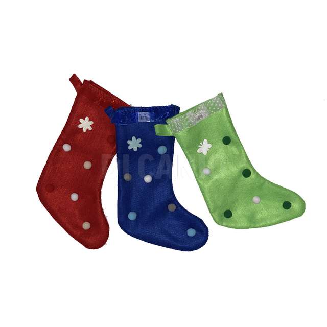 Calza befana 40 panno con pois assortita lux - Principale