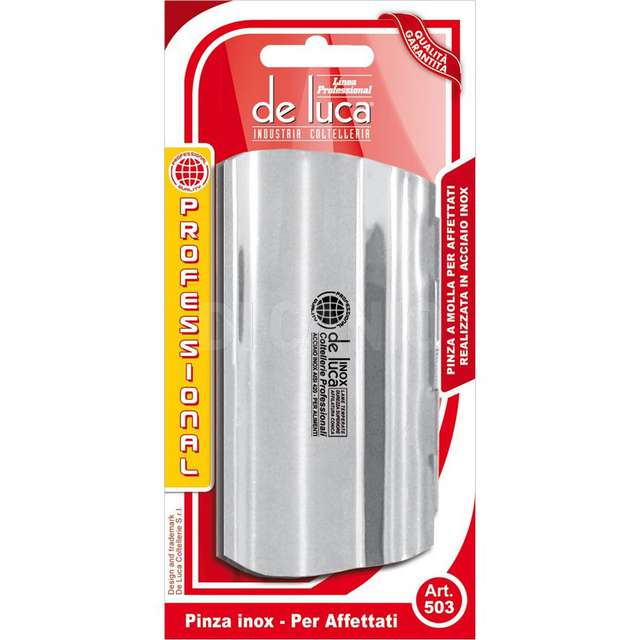 Pinza inox per affettati cm.11x6 de luca - Principale
