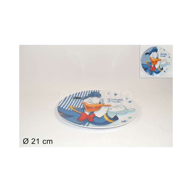 Piatto asilo melamina 21 cm donald duck. - Principale