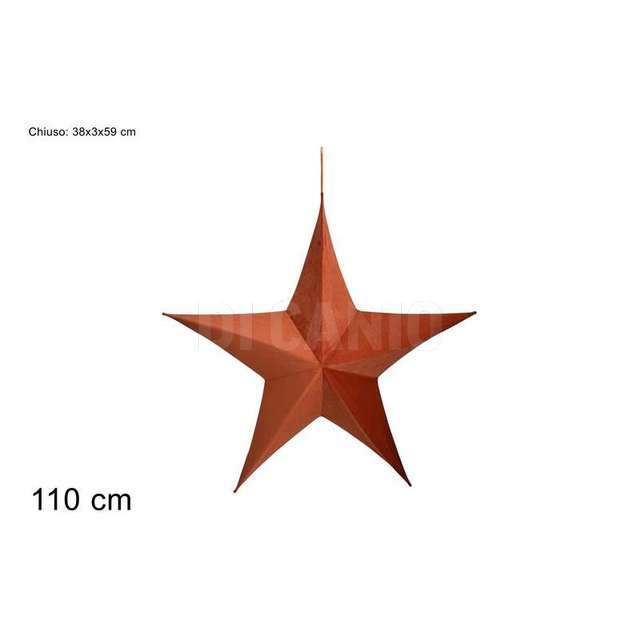 Stella appendino velluto richiudibile 110cm arancione art. vz003 orange - Principale