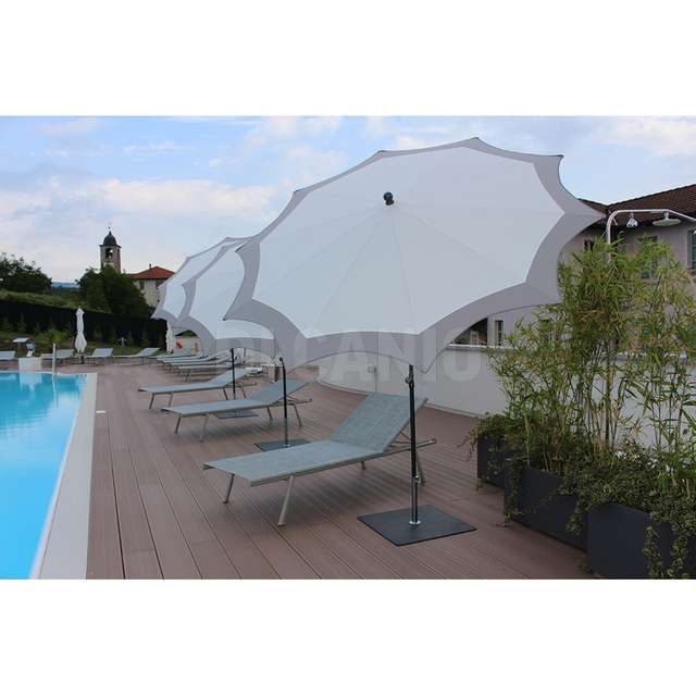 Ombrellone star dralon snodo 125/10 dm.250 bianco/grigio - Principale