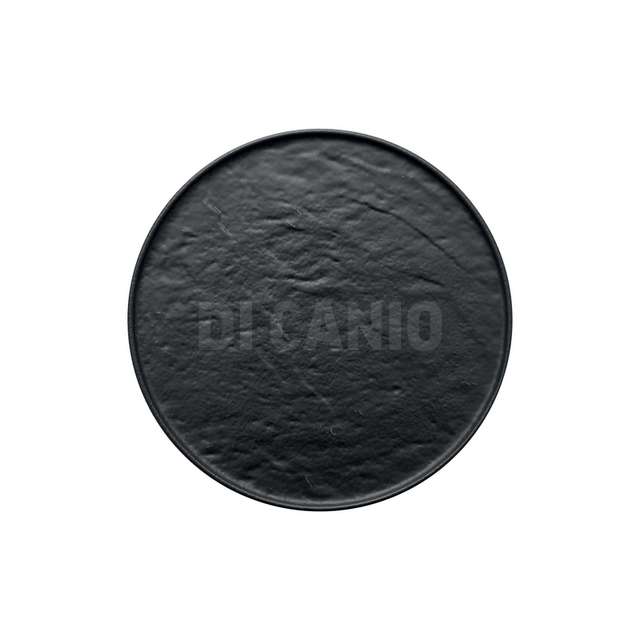 Vassoio tondo effetto pietra cm.22 con bordo nero - Principale