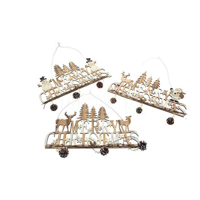 Decorazione natal. 3 ass. 44x45 cm. oro - Principale