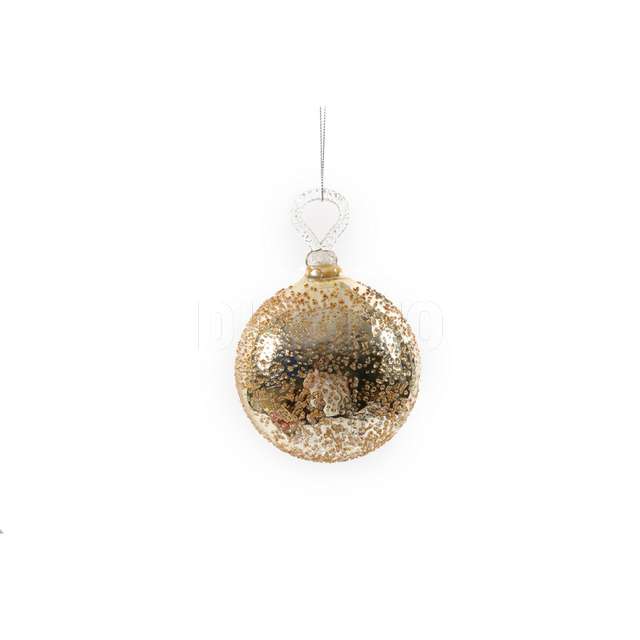 Palla di natale gold in vetro diam.12cm - Principale